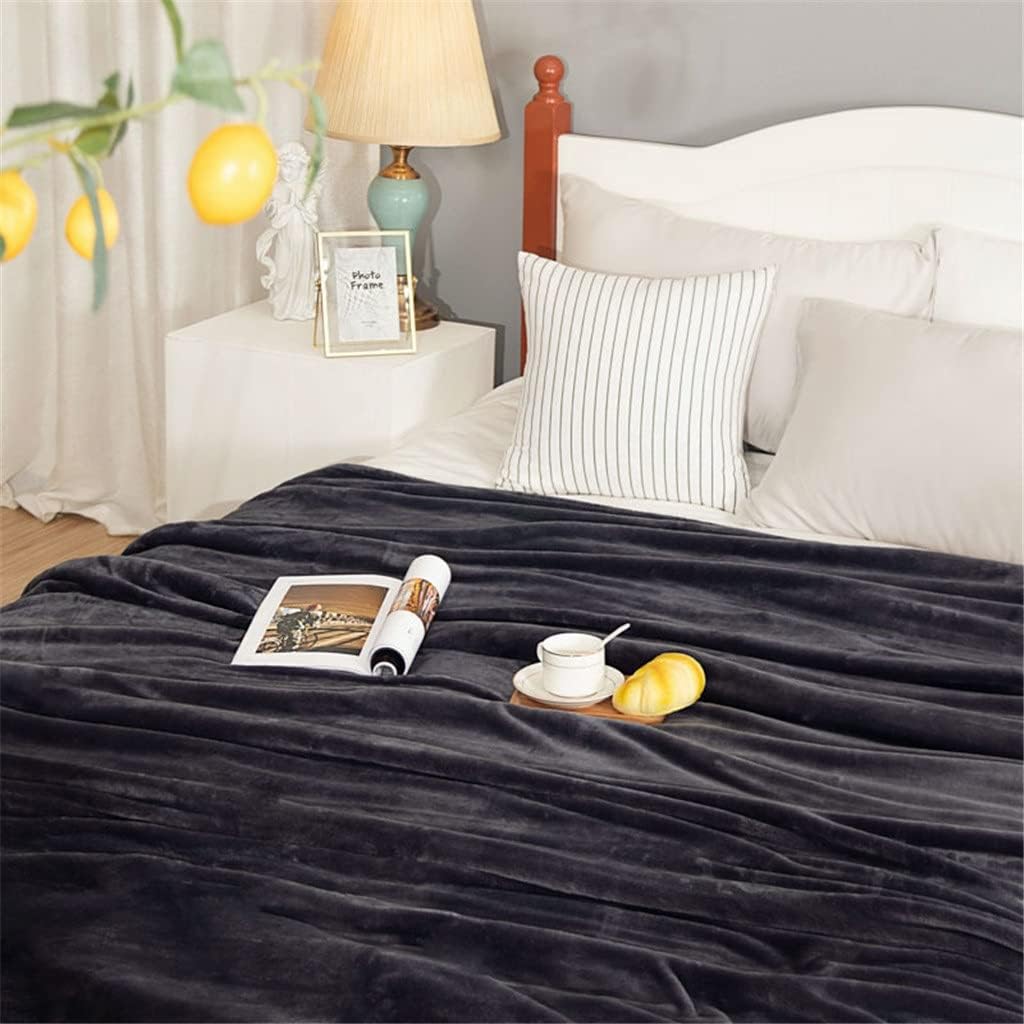 TEOYETTSF Autumn and Winter Warm and Thickened Flannel Throwing Blanket Solid Color Skin-Friendly Adult Home Textile 150x200cm - Image 6