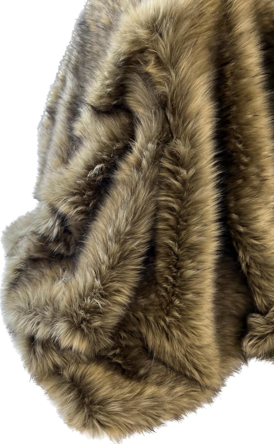 Thomas Collection Brown Fur Throw Blanket and Bedspread - Brown Wolf Faux Fur - Light & Dark Brown Faux Fur - Luxury Throw Blanket & Bedspread, Made in USA, 16406 - Image 13