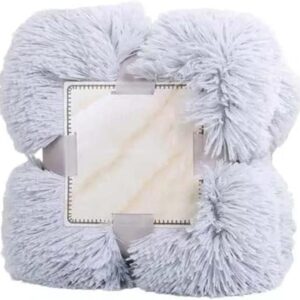 UOHLCX HBJWOV Soft Fluffy Shaggy Warm Bed Sofa Bedspread Bedding Sheet Throw Blanket(Black,200 * 230cm)