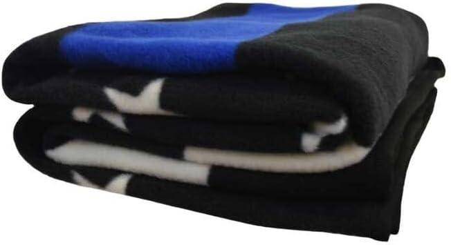 Wholesale (12) USA Thin Blue Line 50x60 Polar Fleece Blanket Throw Plush - Image 2