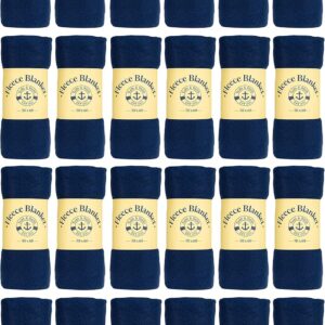 Yacht & Smith Case Pack of 144 Pieces Soft Fleece Blankets 50 X 60, Lightweight, Cozy Warm Throws Dark Colorful Blanket Sofa Travel Outdoor, Wholesale