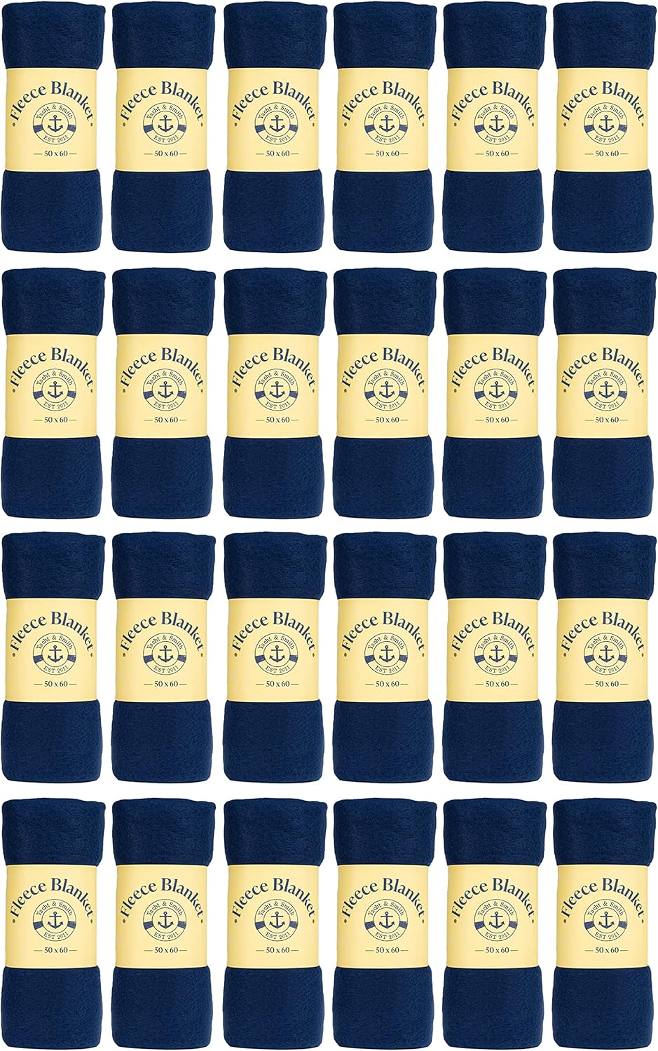 Yacht & Smith Case Pack of 144 Pieces Soft Fleece Blankets 50 X 60, Lightweight, Cozy Warm Throws Dark Colorful Blanket Sofa Travel Outdoor, Wholesale